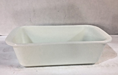 Vintage 1970s Pyrex 213 White Milk Glass Loaf Bread Pan/Baking Dish Amazing! S79