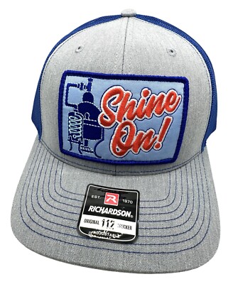 Shine On Moonshine Drinking Funny Patch Richardson 112 Trucker Hat Cap Snapback
