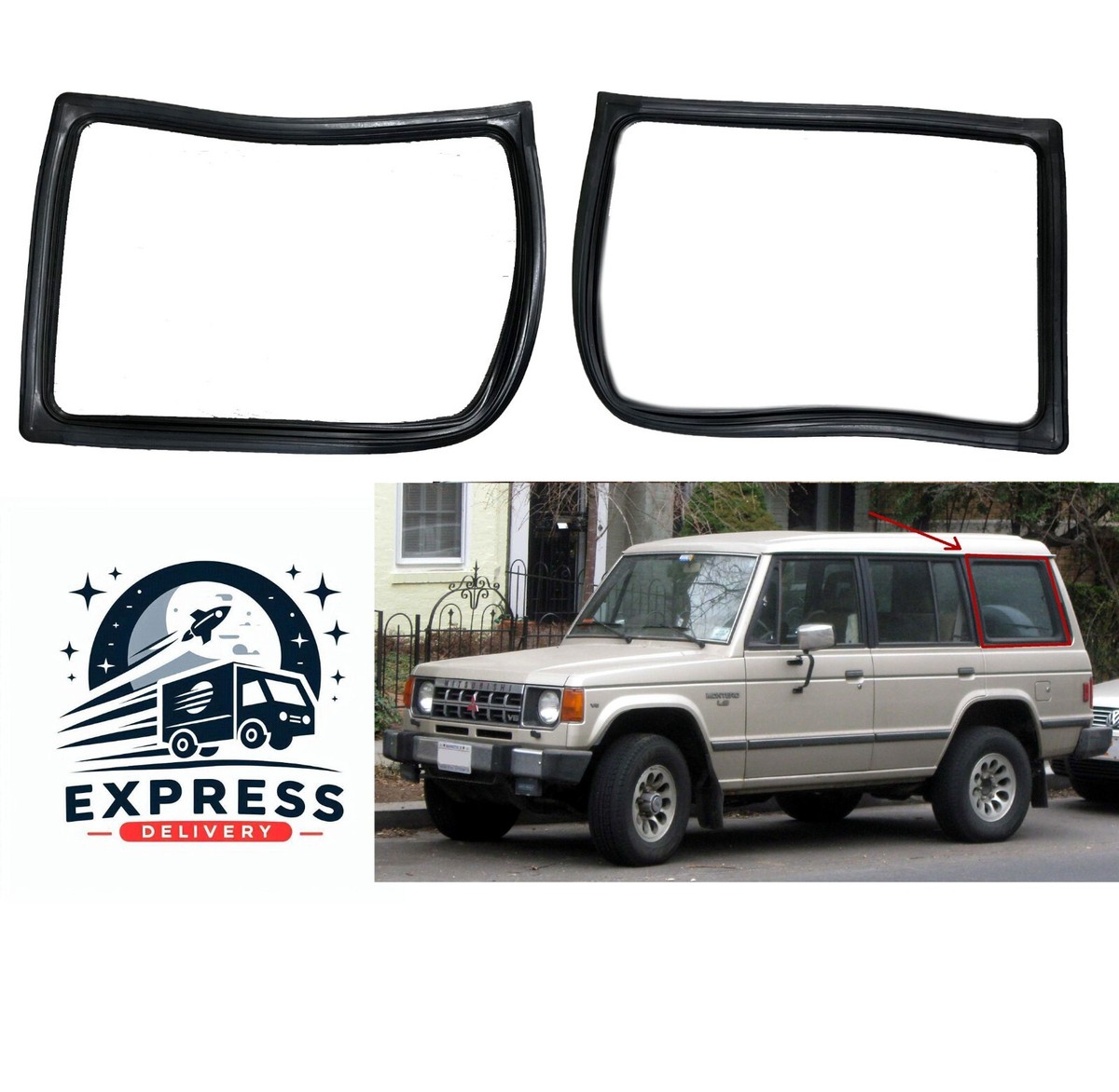 ドアモール 4 個窓ウェザーストリップゴムシール ために モンテロ ために パジェロ 2th V20 V31 V43 V32 V33 カーウィンドウモールディングトリム  ために モンテロス ために パジェロ2代目 V20 V31 V43 V32 V33 1989-1 に適合する モンテロス に適合する パジェロ 2代目  ... 自動車用ウィンドウシール Compatible With Mitsubishi For Pajero 2th V20 1989-19