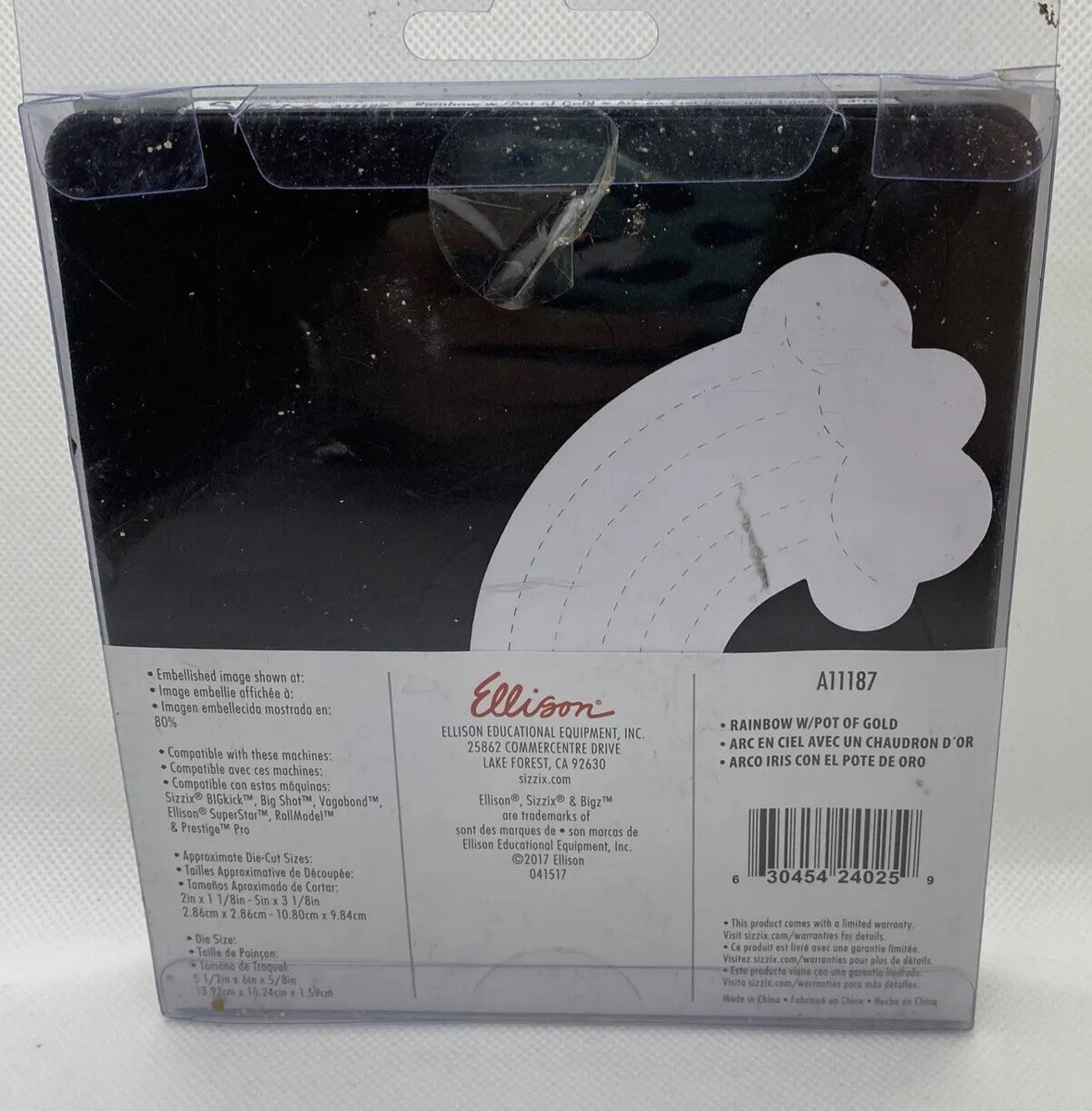 Sizzix Bigz Rainbow With Pot Of Gold die #A11187 Ellison Classroom