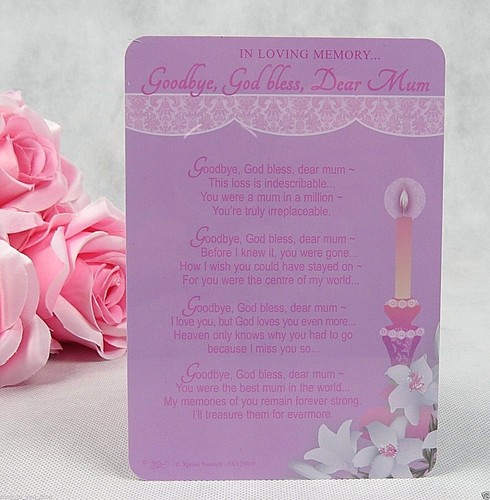 GRAVE MEMORIAL CARD Graveside Funeral Loving Memory Verse Remembrance Holder💔 - Picture 14 of 120