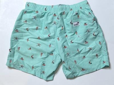 Boardies, Board Shorts, Seafoam Green With White Suport Liner. Size: Men's Large
