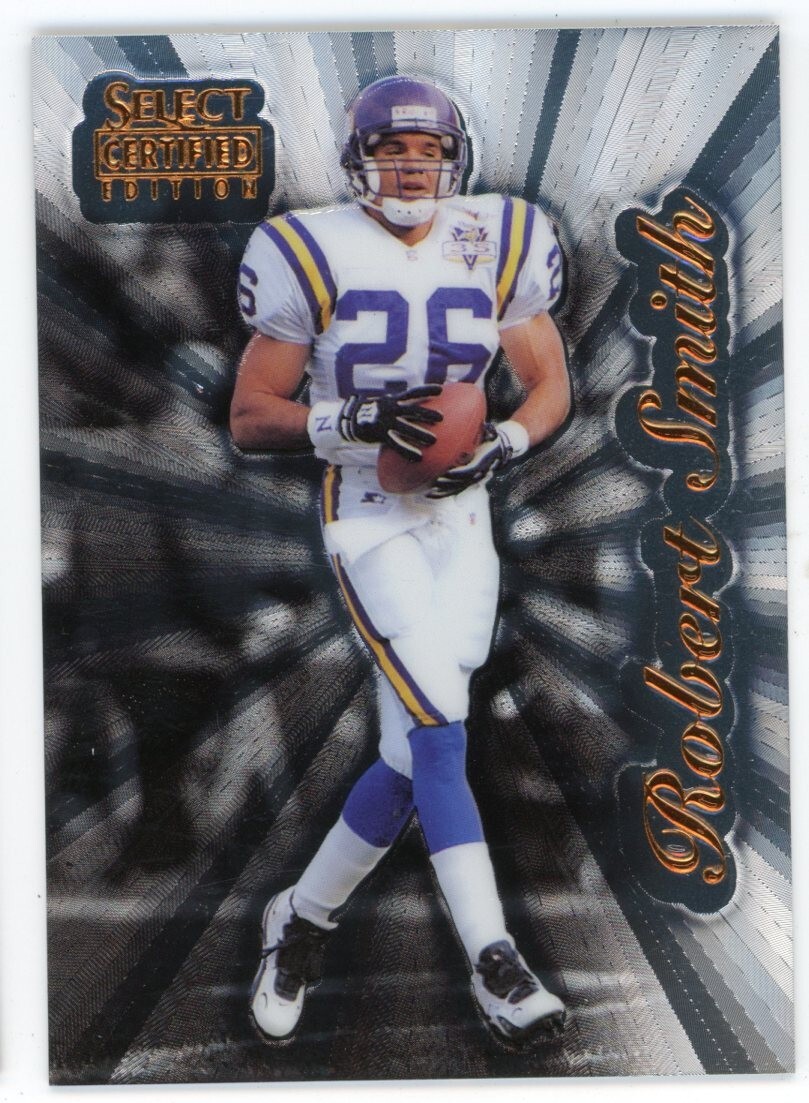 1996 Select Certified Edition Premium Stock Robert Smith #16 football