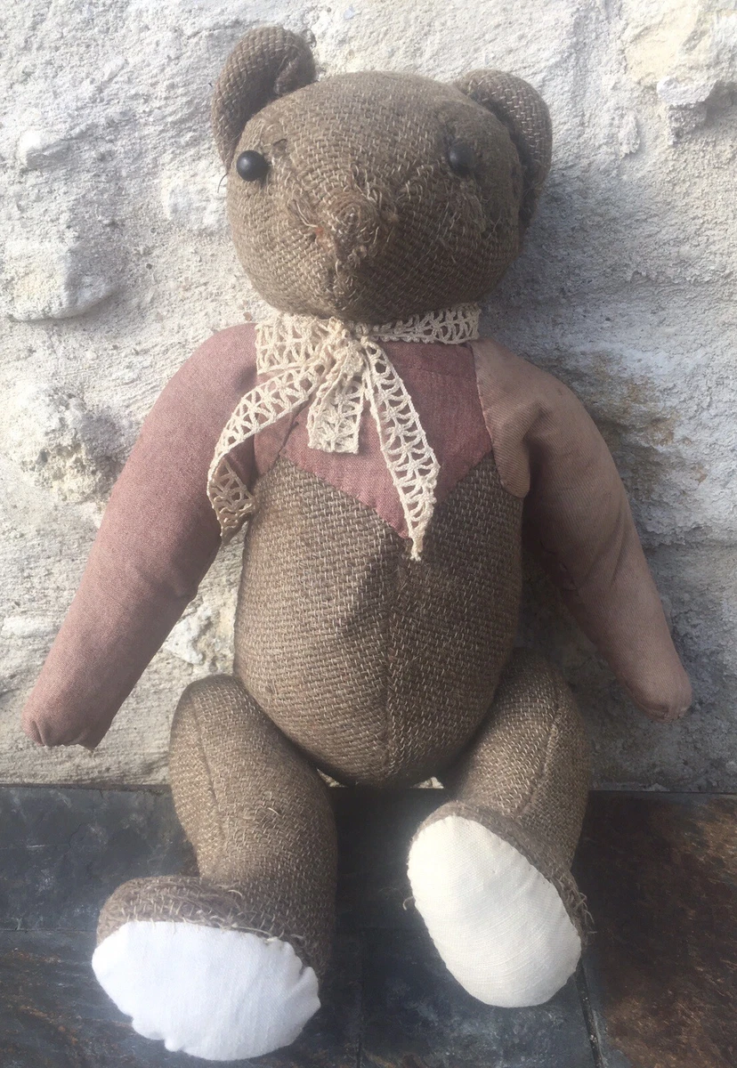 BELLE PELUCHE OURS assis vintage multicolore / 30 cm EUR 24,00 - FR