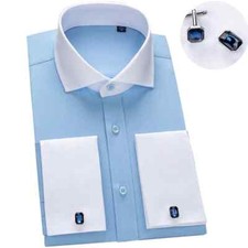 Sleeve Collar Business Shirt Men's High-grade Dress French Cufflinks