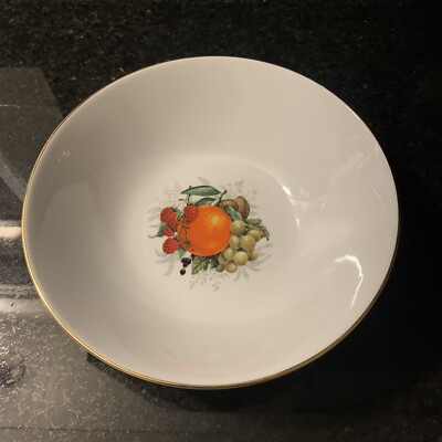 BA ARIA Germany Serving Bowl Fruits Porcelain  Gold Trim Vintage