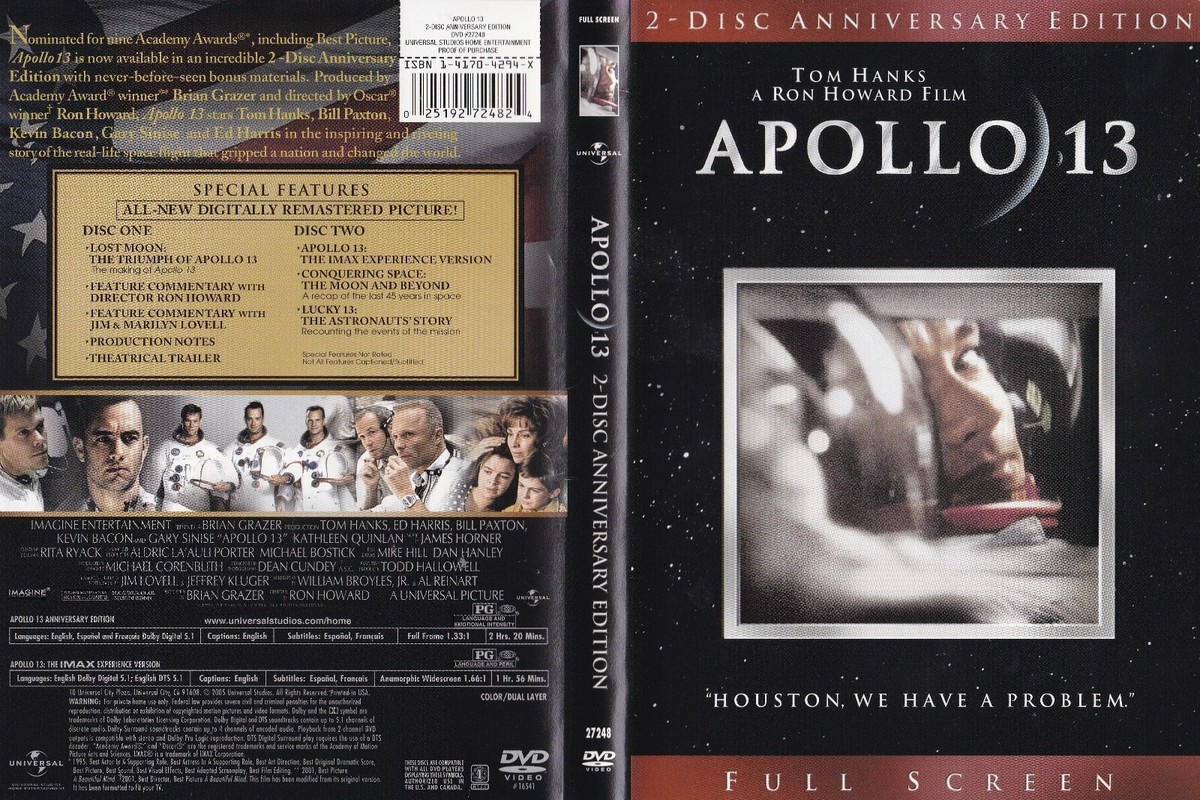 Apollo 13 (Fullscreen DVD, 1995, 2-Disc Anniversary Edition) Tom