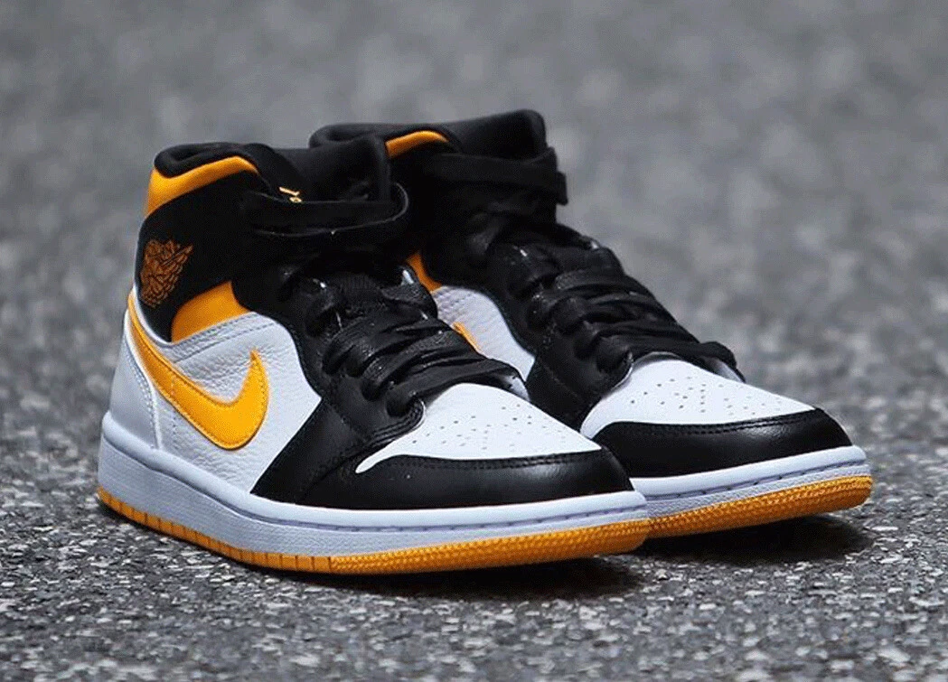 Air Jordan 1 Mid SE Laser Orange White Black Yellow (CV5276-107