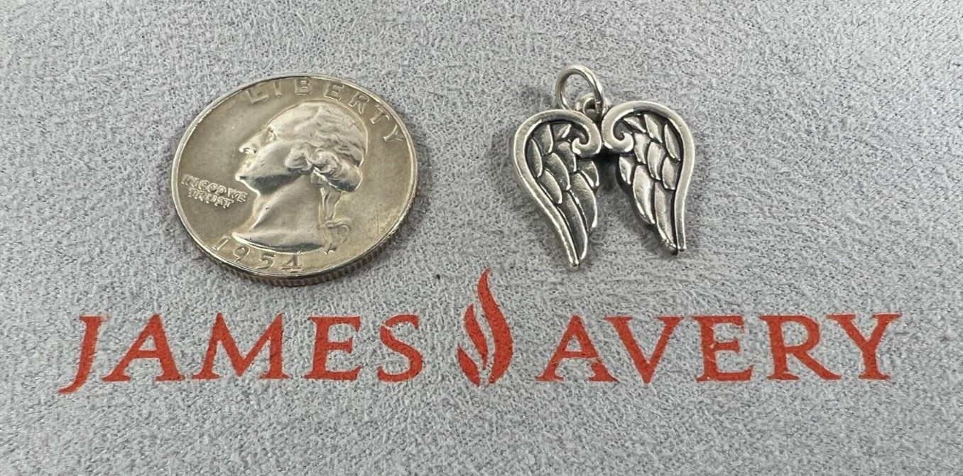 James Avery Angel Wings Charm Sterling Silver Gem