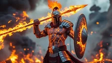 Digital Image Picture Photo Wallpaper Background - Inferno Warrior