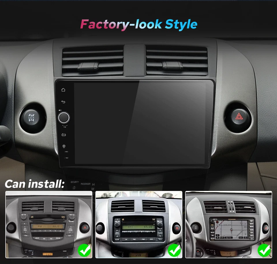 For 2006-2012 Toyota Rav4 9Inch Touch Screen Android13 Car Music System Stereo   - Image 3 of 4
