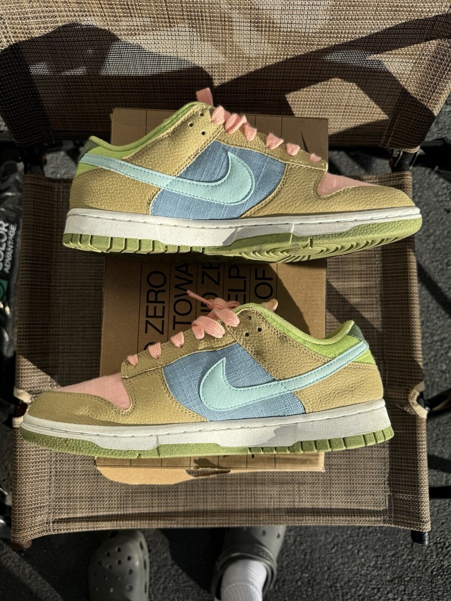 Size 8.5 - Nike Dunk Low Sun Club - Arctic Orange Sanded Gold