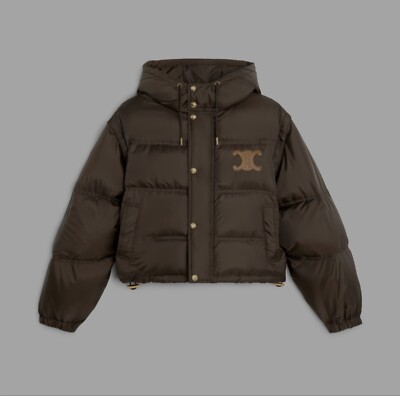 CELINE PARIS TRIOMPHE CROPPED DOWN JACKET IN LIGHTWEIGHT CELINE PARIS TRIOMPHE CROPPED DOWN JACKET IN LIGHTWEIGHT