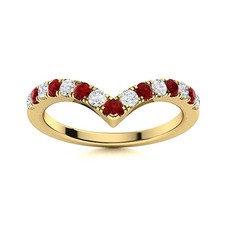 925 Sterling Silver Garnet Gemstone Eternity Handcrafted Promise Ring