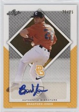 2016 Leaf Perfect Game National Showcase Yellow 25/25 Bradford Jones Auto 13le