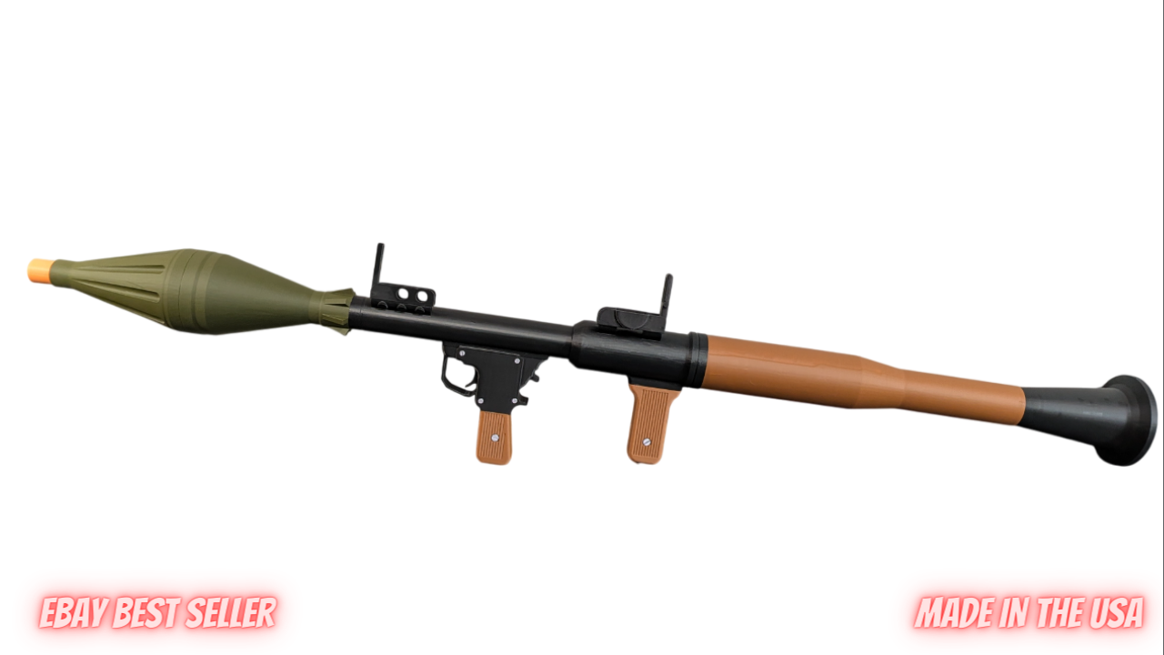 RPG-7 Rocket Launcher - 3D Printed - Fully Assembled - Colored - Mancave Must