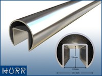 Restposten 50 Cm Edelstahl 42,4X1,5 Mm Glas Leisten Rohr Geschliffen 500 Mm V2A