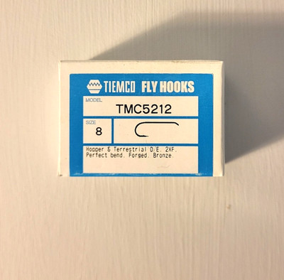 100 Tiemco Fly Tying Hooks, TMC 5212, Size 8