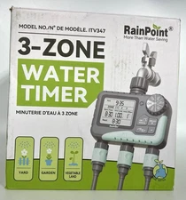 RAINPOINT Sprinkler Timer 3 Zone Programmable Water Timer for Garden Hose