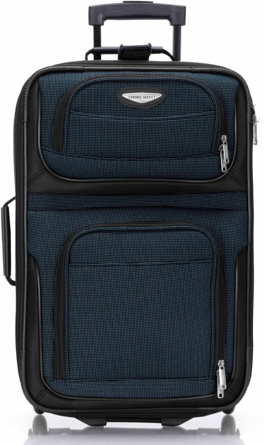 W/ Rolling Wheels Navy 21-inch Carry-on