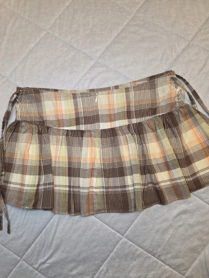 Minifalda para mujer Coco and Chase Y2K talla pequeña marrón/beige Foto 2 de 4