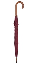 Walking Stick Umbrella with Burgundy Canopy and Crook Handle