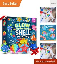 Glow In The Dark Rock Painting Kit For Kids Ages 6-8 Arts And Crafts Fun