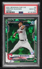2021 Bowman Chrome Sapphire Edition Green Refractor Triston McKenzie PSA 10 0rx7