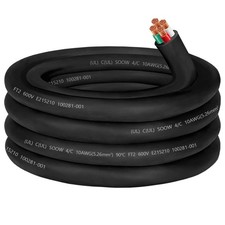 10/4 Wire 10 Gauge SOOW Wire 10AWG 10/4,30 amp Cable SOOW Portable Power Cable