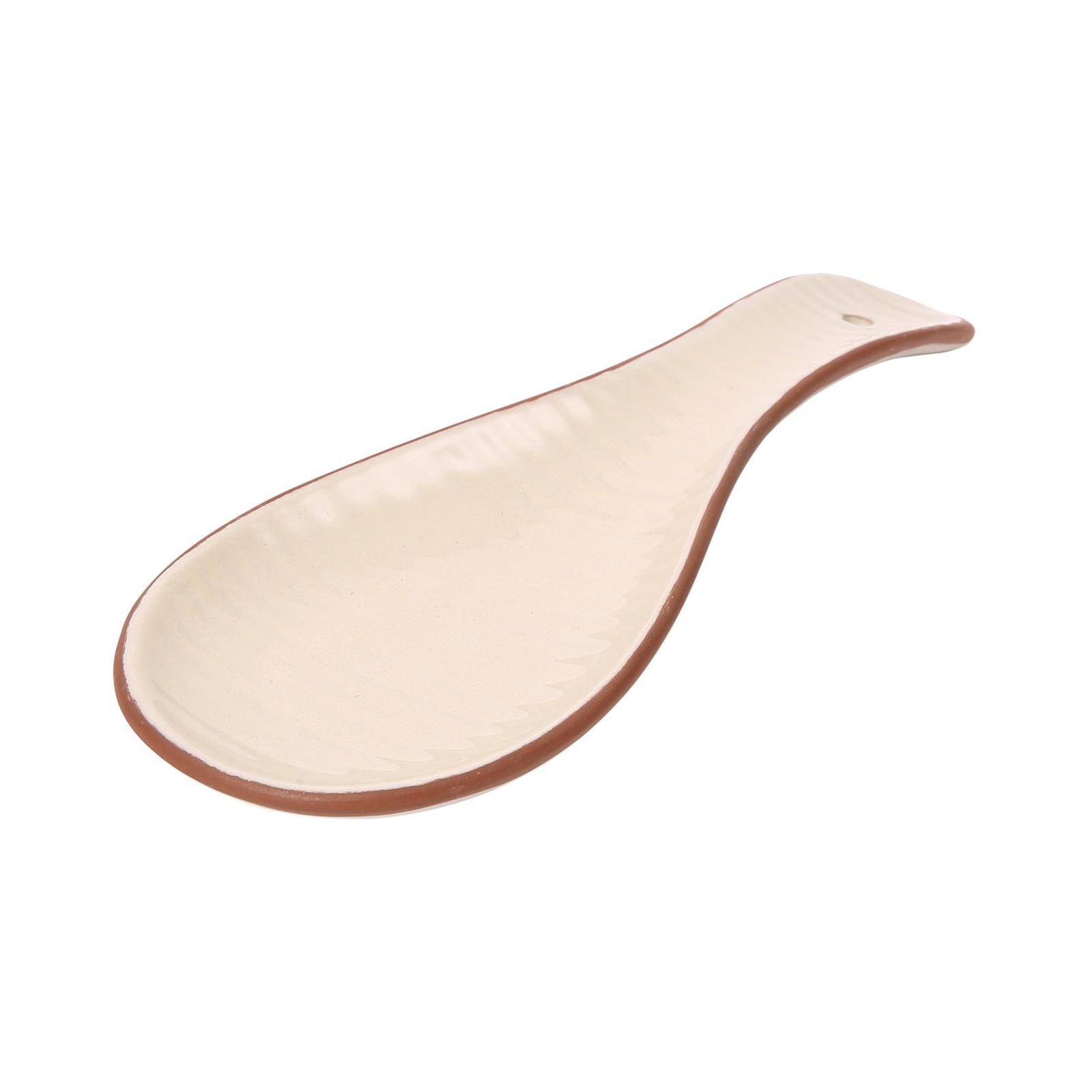 Dexam Porto Terracotta Ribbed Kitchen Utensil/Spoon Rest - Stone