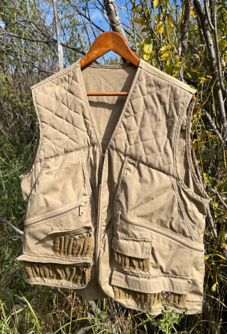 Vintage Columbia Fishing Vest Tan Men's Large