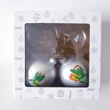 Gelo Weihnachtskugel Werbefigur Christbaumkugel 2 Stück selten