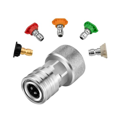#ad Garden Hose to Pressure Washer Adapter 3 4quot; GHT 1 4quot; Quick Connect 5 Nozzle $23.99