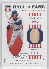 2021 Panini National Treasures Hall of Fame Materials 92/99 Robin Yount HOF 04br