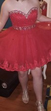Mori Lee by Madeline Gardner Red Embellished Formal Dress