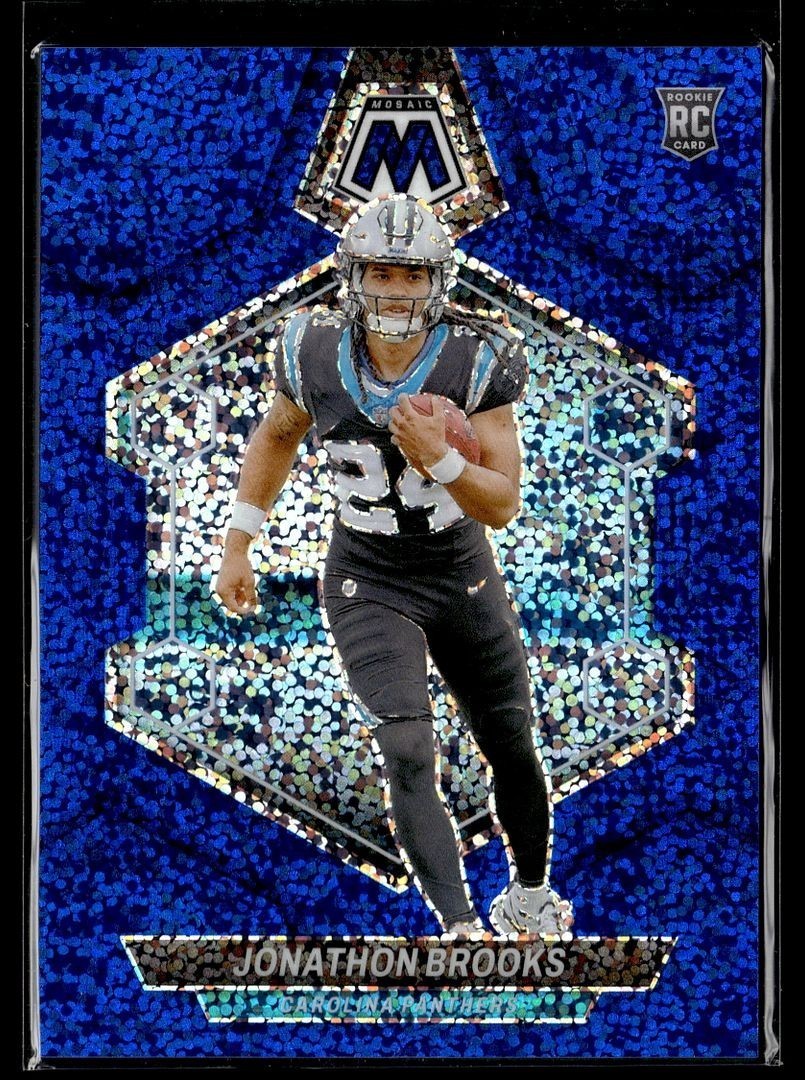 2024 MOSAIC BLUE SPARKLE /96 ROOKIE 345 Jonathon Brooks Carolina Panthers