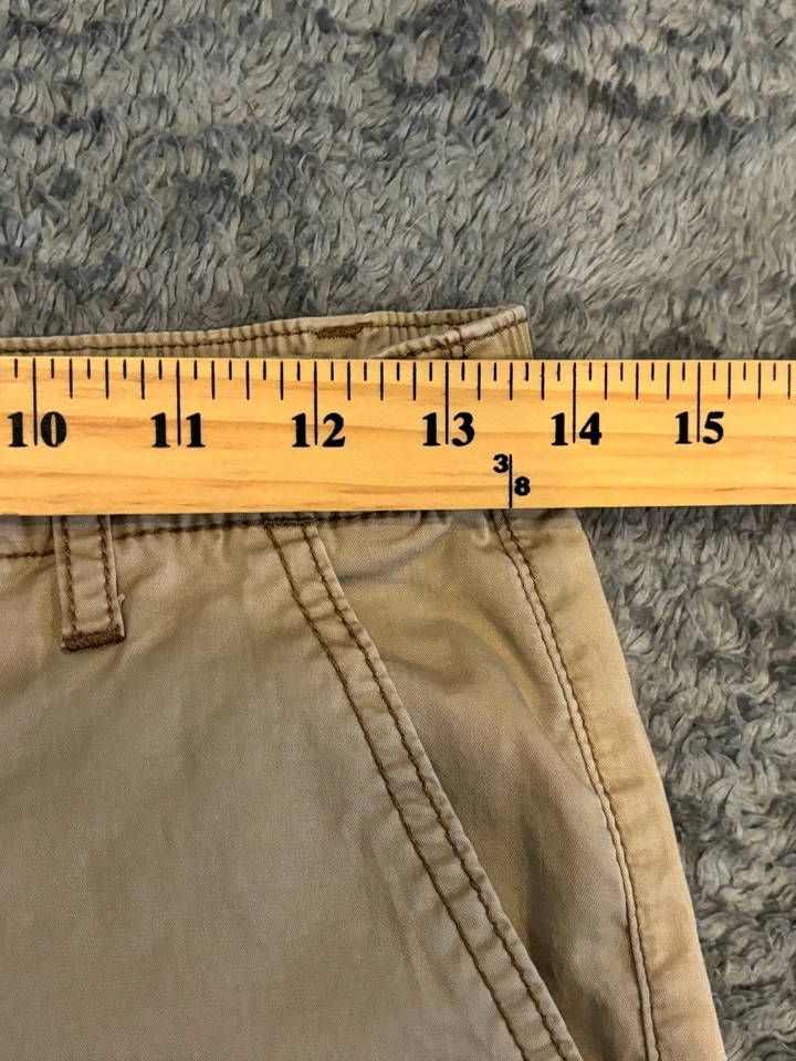 Kensie Jeans Pants Womens 4/27 Beige Cotton Blend Elastic Waist Cuffed Chino — 第 4/4 张图片