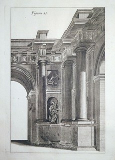 Etching Doric column order A. Pozzo/G. C. Bodenehr 1711