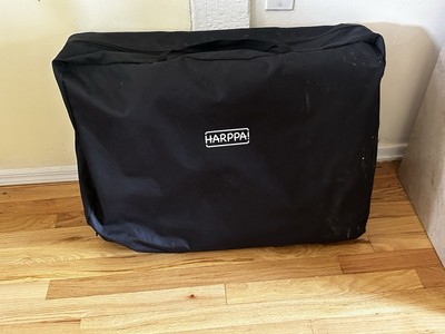 Crib Baby Playpen with Mattress and Carry Bag (Black)