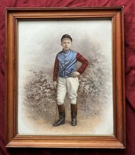 ANTIQUE HORSE RACING PHOTO OF JOCKEY 1897 RARE ORIGINAL