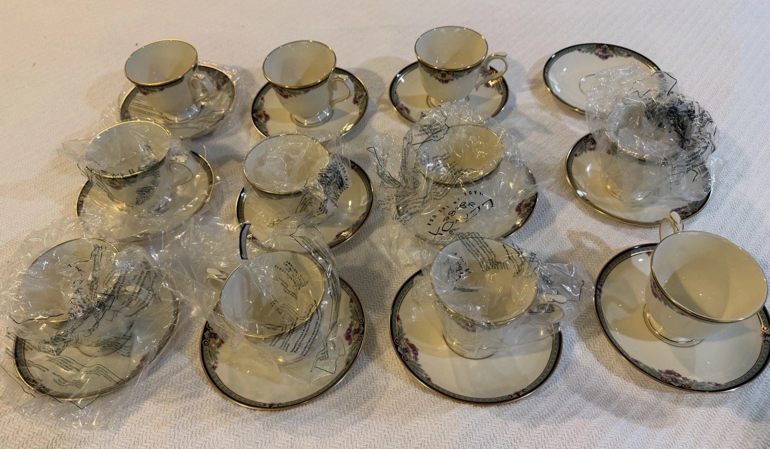 Lenox Newbury Square Tea Cup And Plate Set