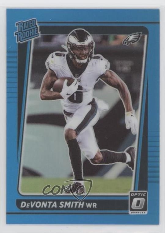 2021 Panini Donruss Optic Rated Rookie Aqua Prizm /299 DeVonta Smith #205 0fo5