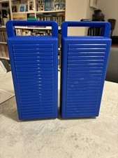 Tontarelli Vintage Cassette Tape Holder Storage Carry Case X 2 VGC Matching Pair