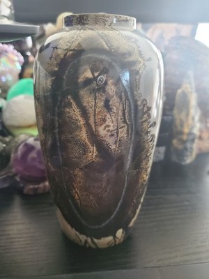 Large 6'' Beautiful Dendritic Picture Jasper Crystal Stone Vase, ABSOLUTE STUNNER