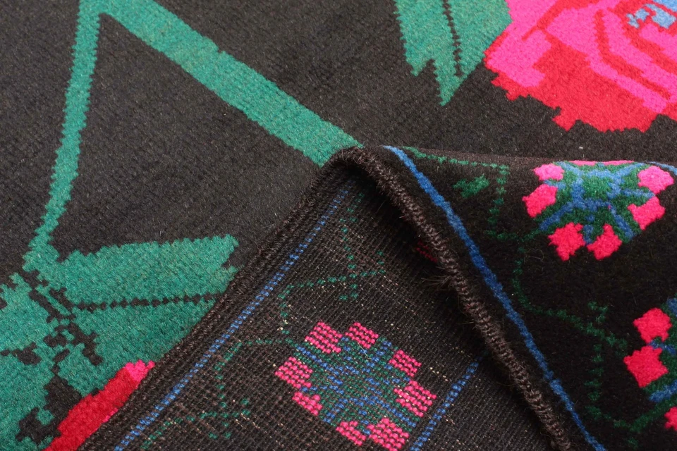 Alfombra oriental tradicional vintage anudada a mano de lana de 2'10" x 4'11" Foto 4 de 4