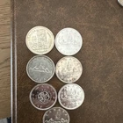 Lot Of 7 Canadian Silver Dollars 80% Silver 53,56,58,59,64,(2)65  4.2 Oz Silver!