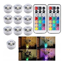 Waterproof Underwater Led Lights W/Remote for Swimming Pool Fountain Lamp Tube