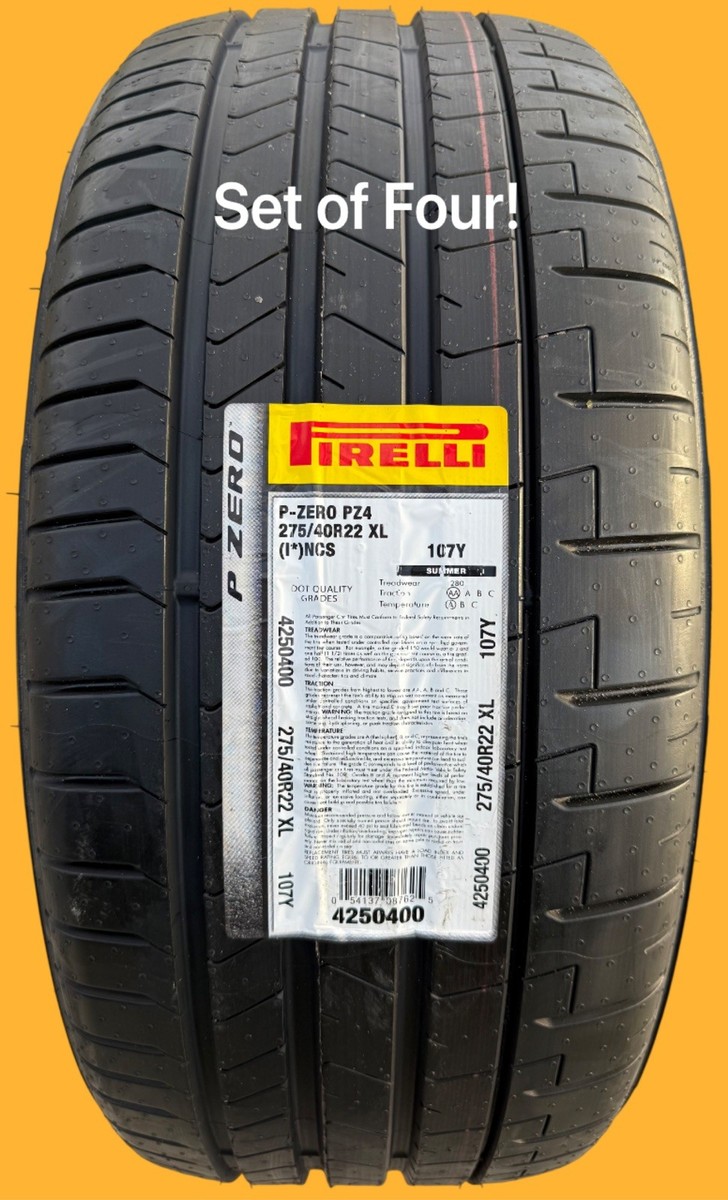 Set of FOUR BRAND NEW 275/40R22 Pirelli P Zero PZ4 PNCS Noise