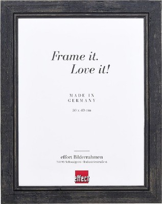 Effect Massivholz-Bilderrahmen 2240 schwarz 18x32 cm Museumsglas
