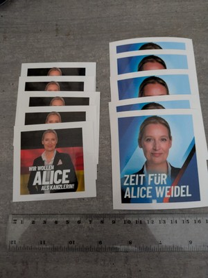 10x Aufkleber Sticker AFD Alice Weidel